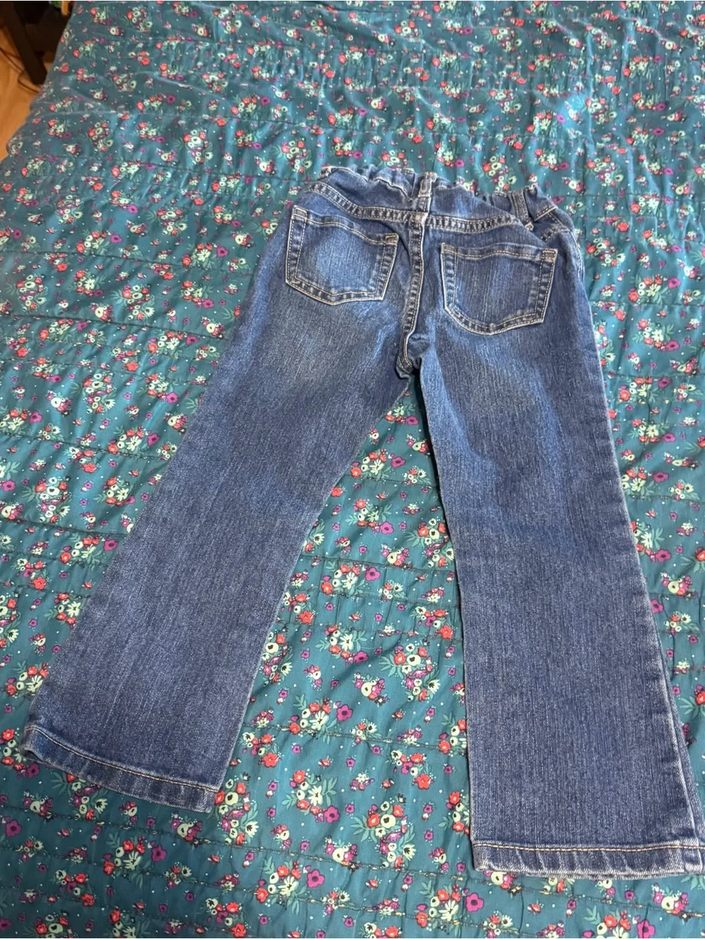 The Children's Place Girls' Blue Denim Jeans 4T with adjustable waist